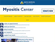 Tablet Screenshot of hopkinsmyositis.org